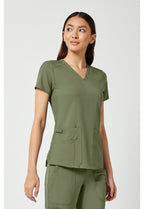 7459 Med Couture Touch V-Neck Shirttail Top