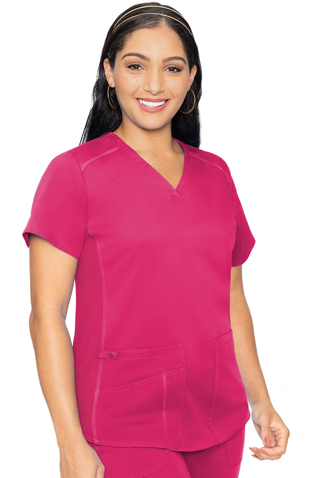 7459 Med Couture Touch V-Neck Shirttail Top