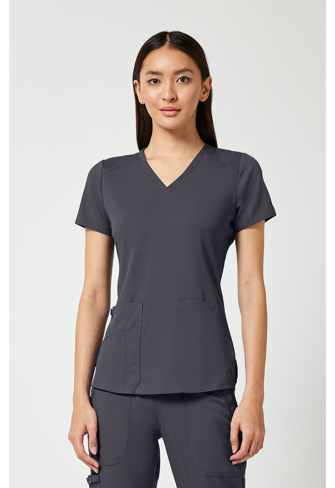7459 Med Couture Touch V-Neck Shirttail Top