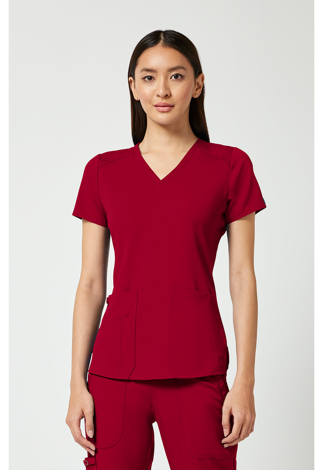 7459 Med Couture Touch V-Neck Shirttail Top
