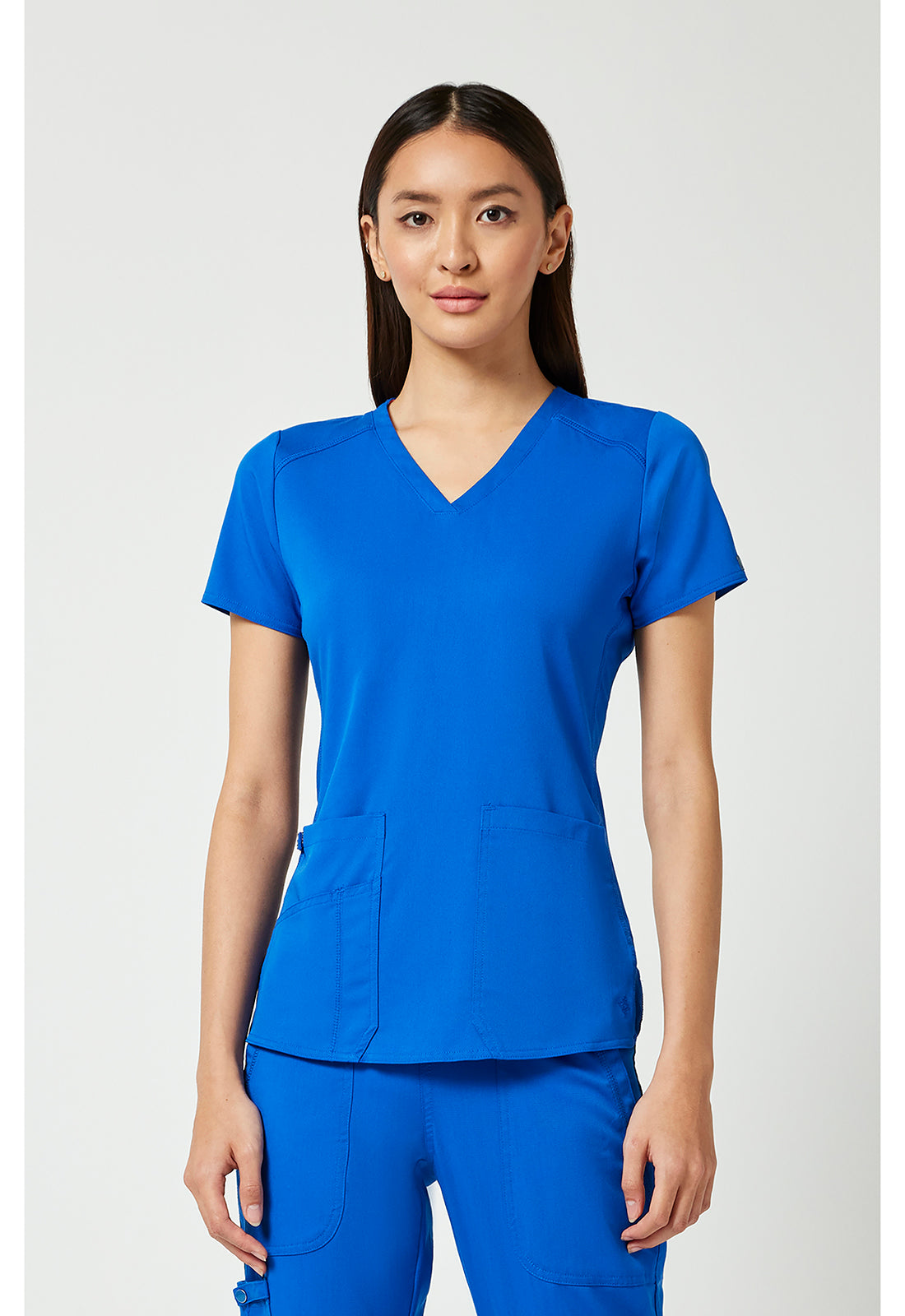 7459 Med Couture Touch V-Neck Shirttail Top