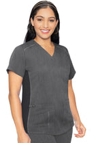 7459 Med Couture Touch V-Neck Shirttail Top