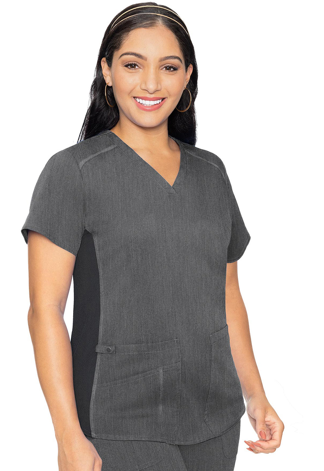 7459 Med Couture Touch V-Neck Shirttail Top
