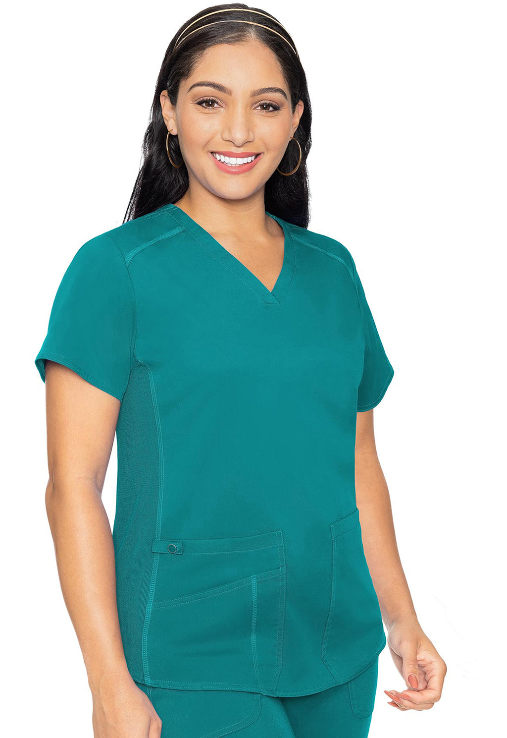 7459 Med Couture Touch V-Neck Shirttail Top
