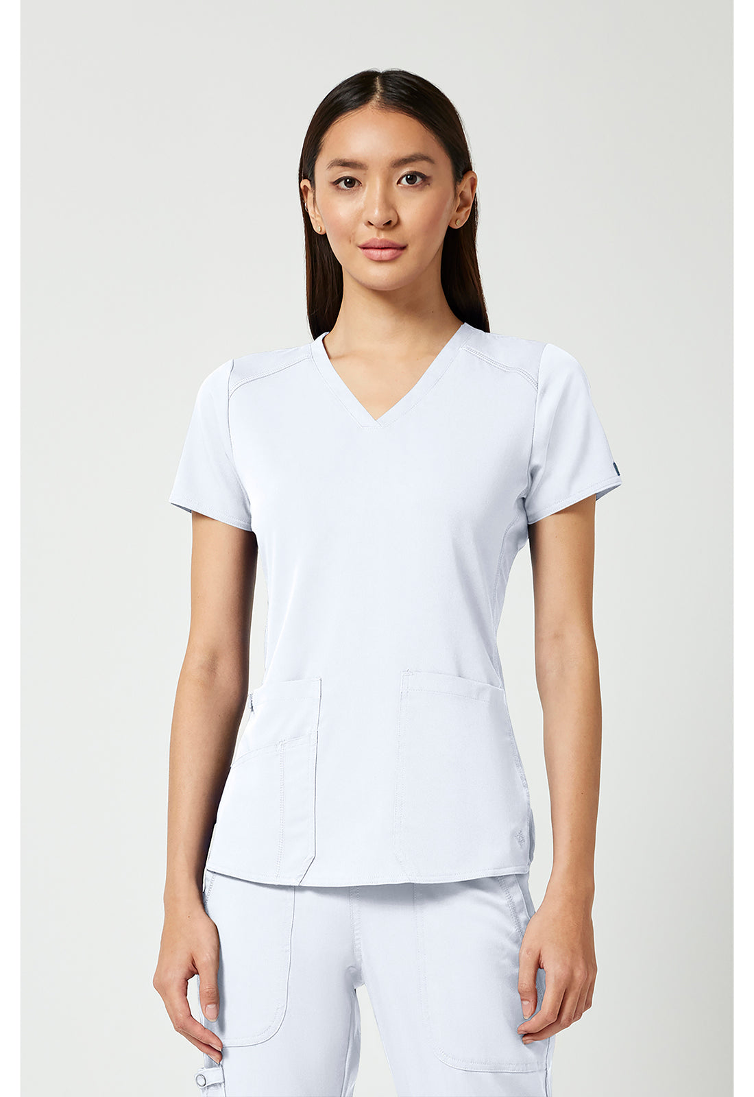7459 Med Couture Touch V-Neck Shirttail Top