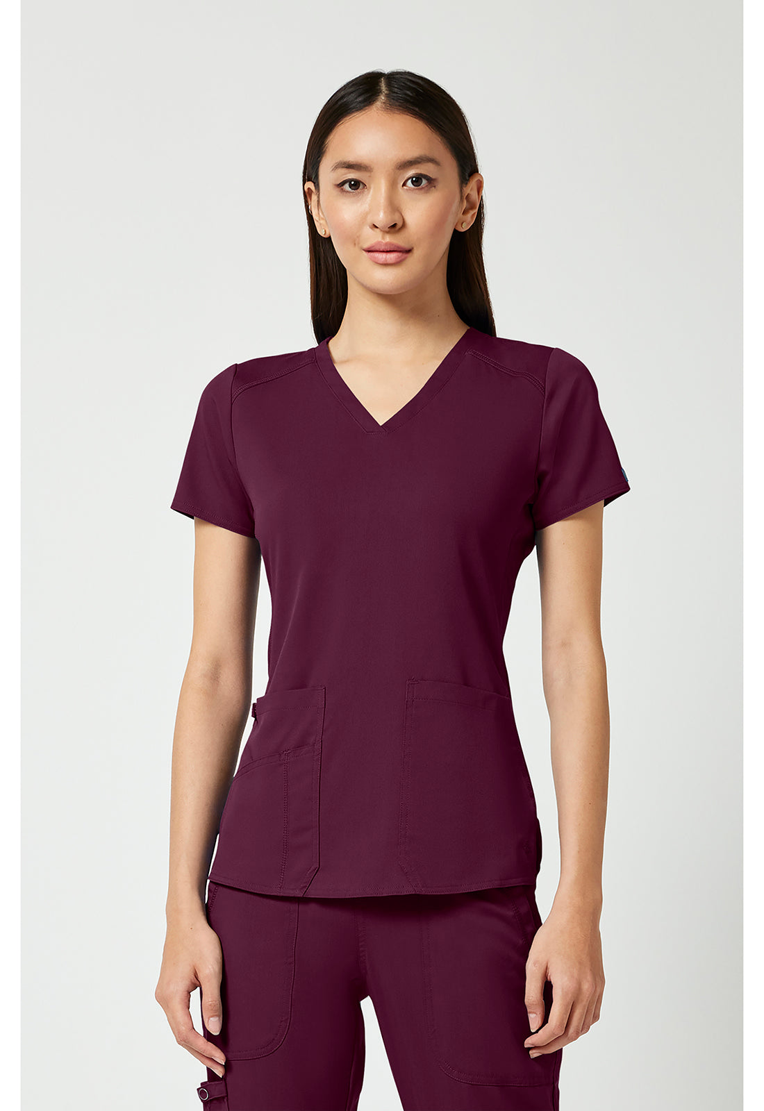 7459 Med Couture Touch V-Neck Shirttail Top