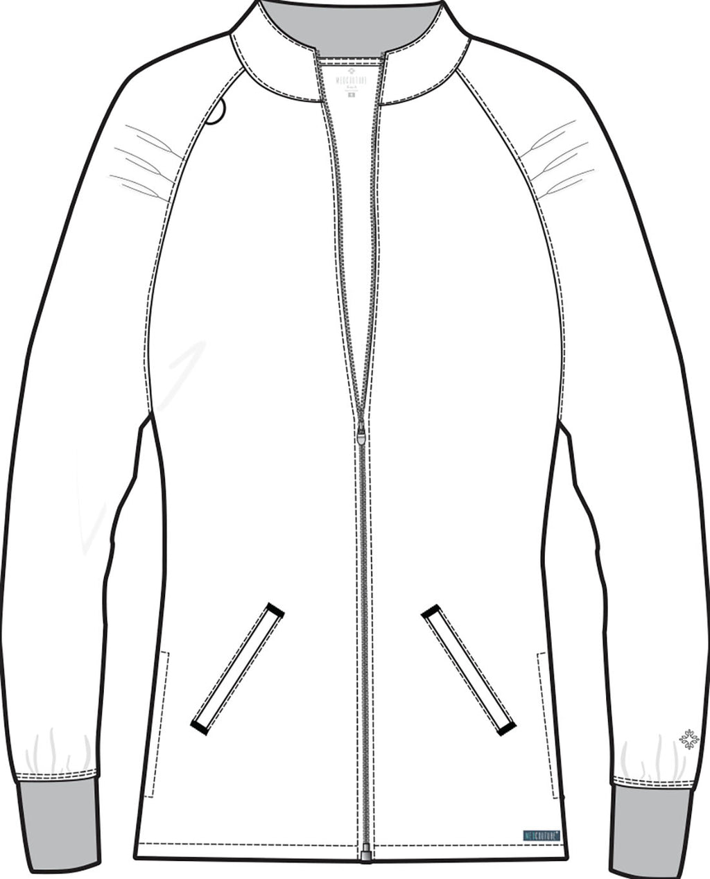 7660 Med Couture Touch Raglan Warm Up Jacket