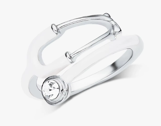 Ring - Adjustable Stethoscope Themed Ring -Gold or Silver