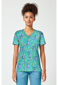 TF796 Print V-Neck Top - Eeyore Rain or Shine - Women's