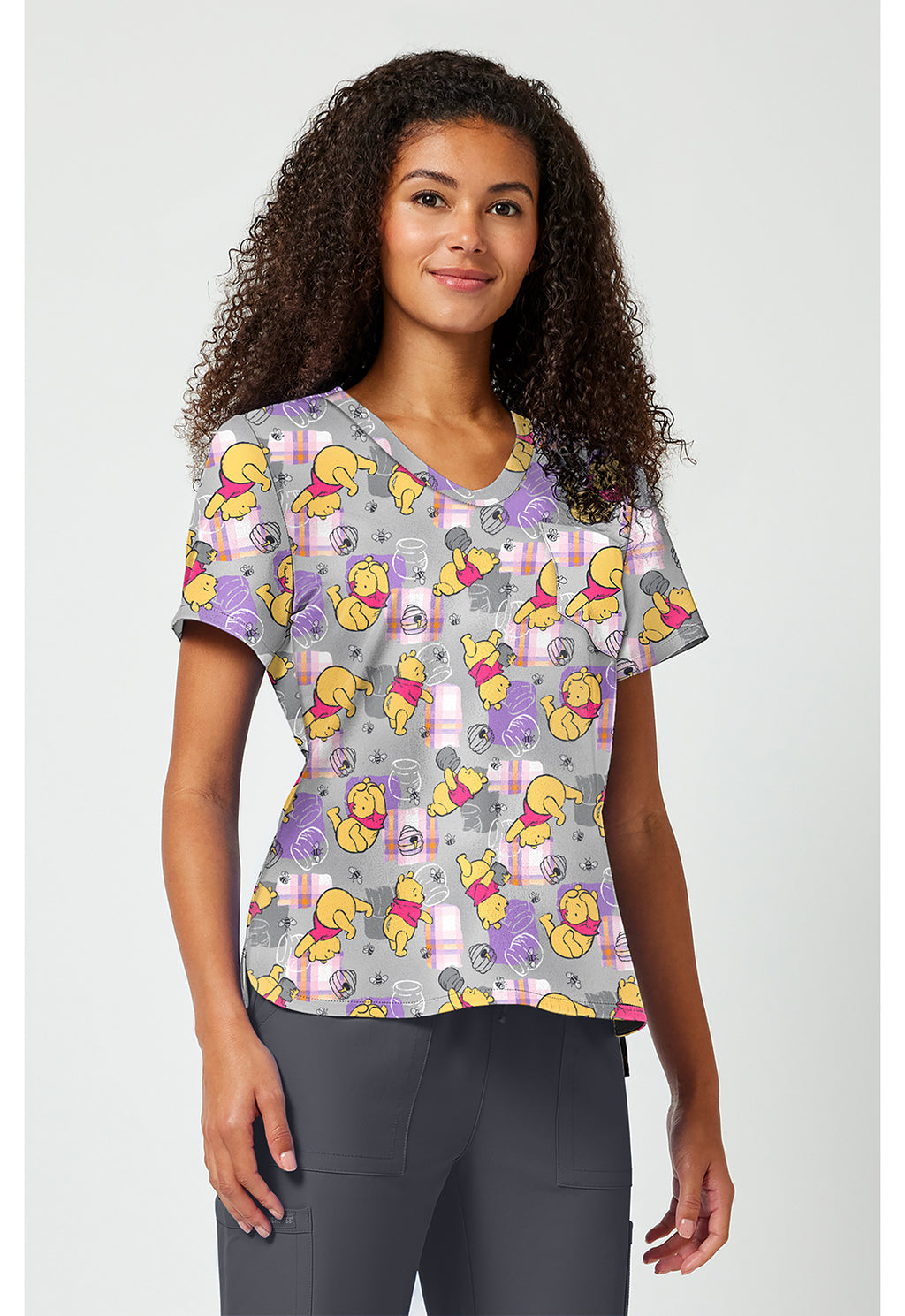 TF797 Print V-Neck Top