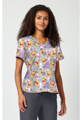 TF797 PHHY Print V-Neck Top - Pooh Honey Plaid - Women's