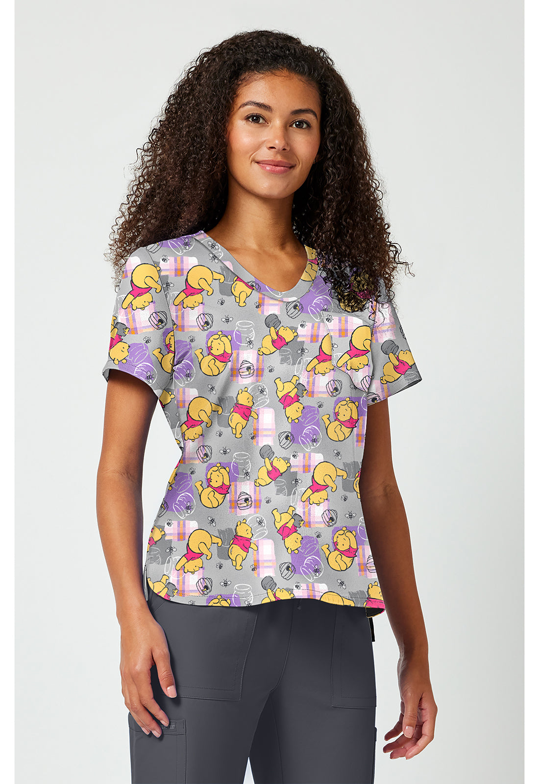 TF797 Print V-Neck Top