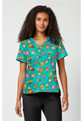 TF797 Print V-Neck Top
