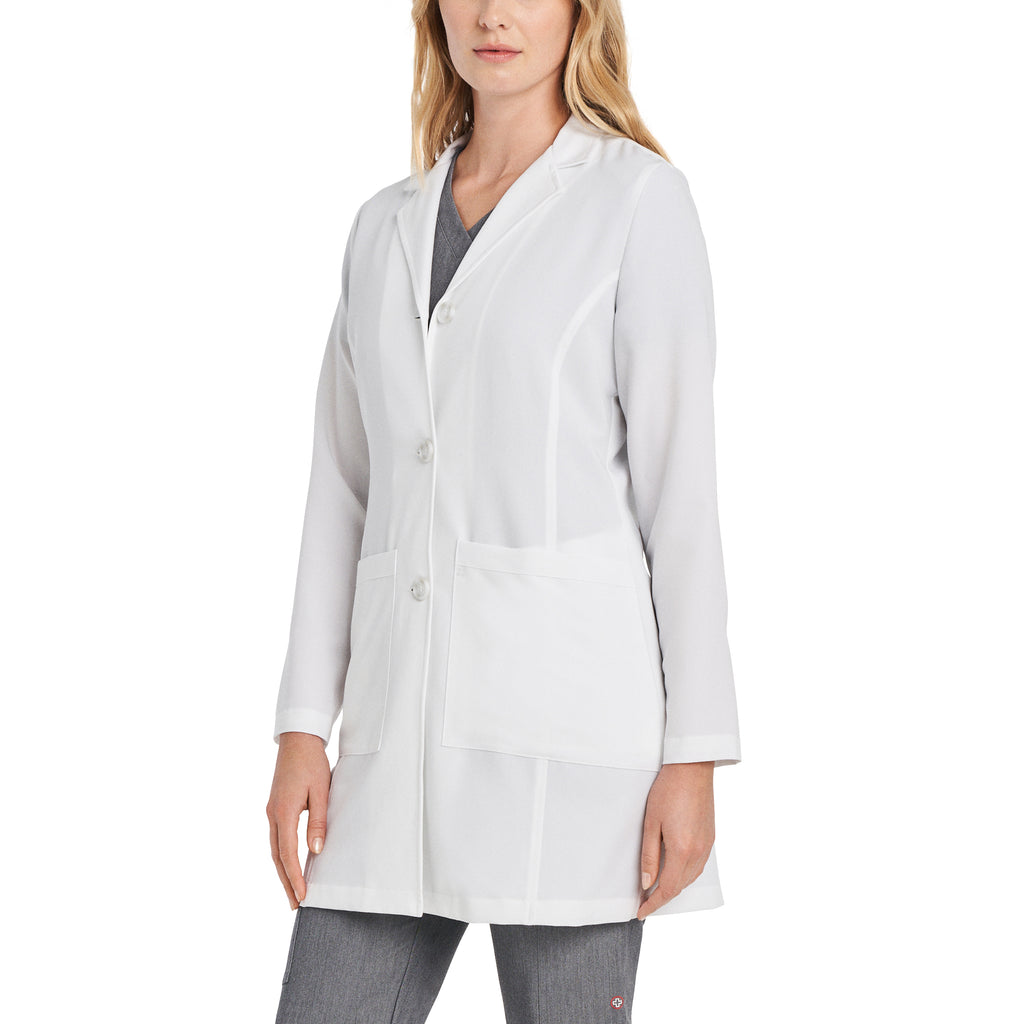 WL800 White Cross V Tess Women's 4-Pkt Mid Length Table Lab Coat