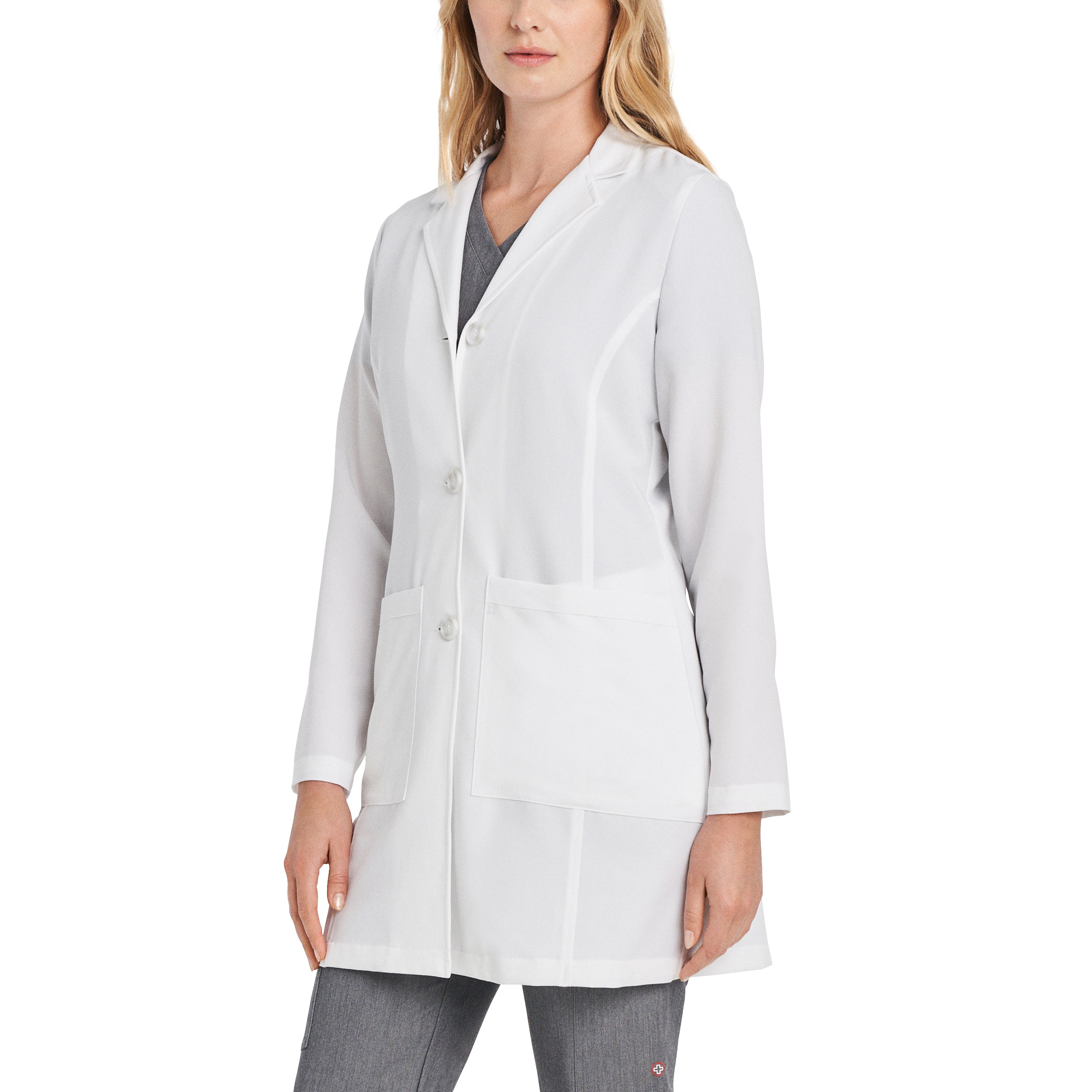 WL800 White Cross V Tess Women's 4-Pkt Mid Length Table Lab Coat