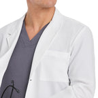 WL801 White Cross V-Tess Men's 5-Pocket Full-Length Tablet White Coat