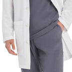 WL801 White Cross V-Tess Men's 5-Pocket Full-Length Tablet White Coat