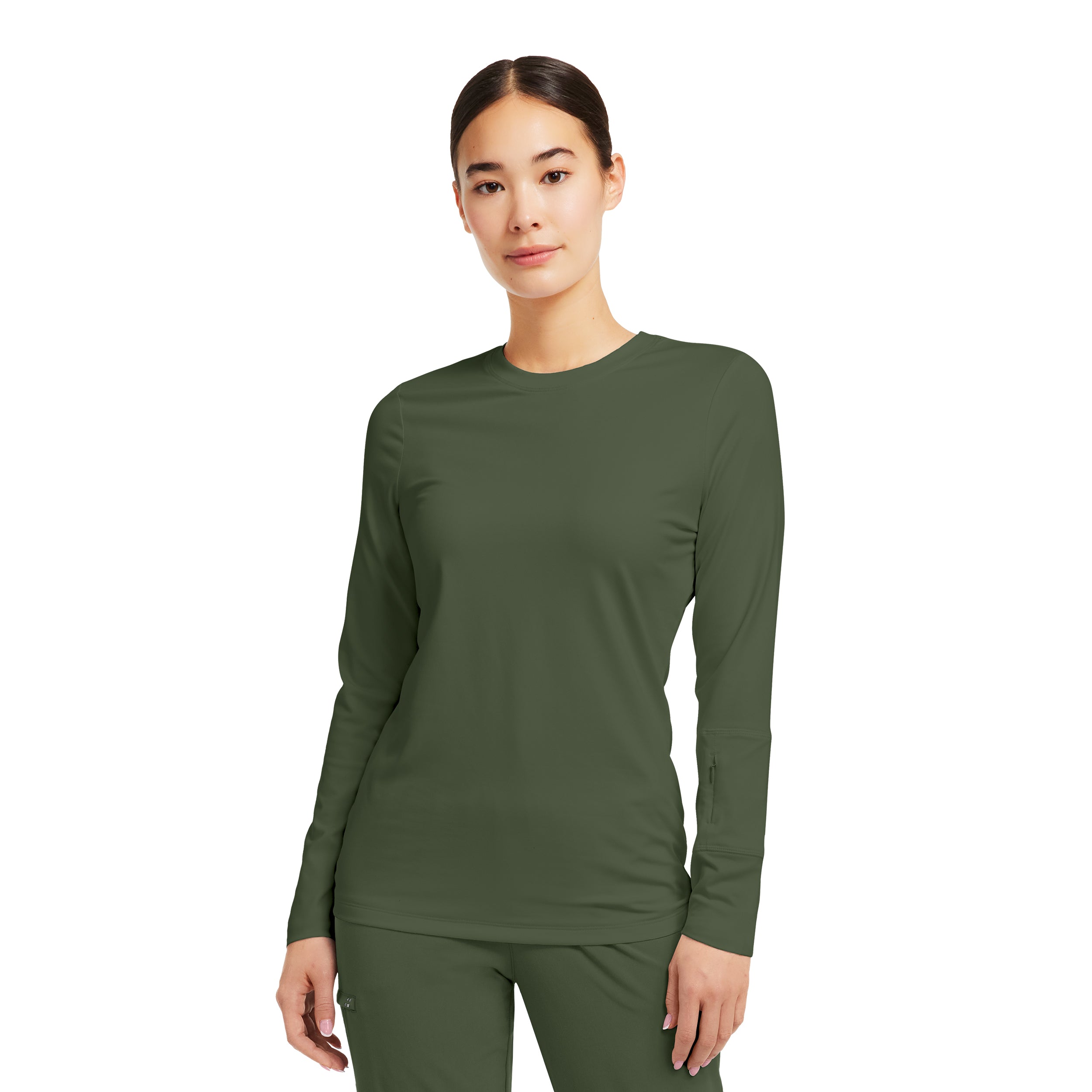 WT130 White Cross CRFT Women's 1-Pocket Long-Sleeve Tee