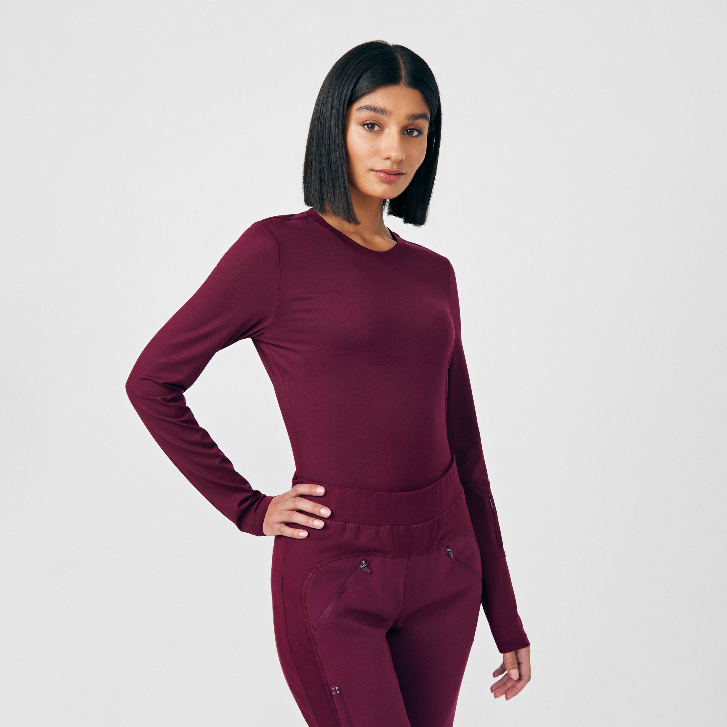 WT130 White Cross CRFT Women's 1-Pocket Long-Sleeve Tee