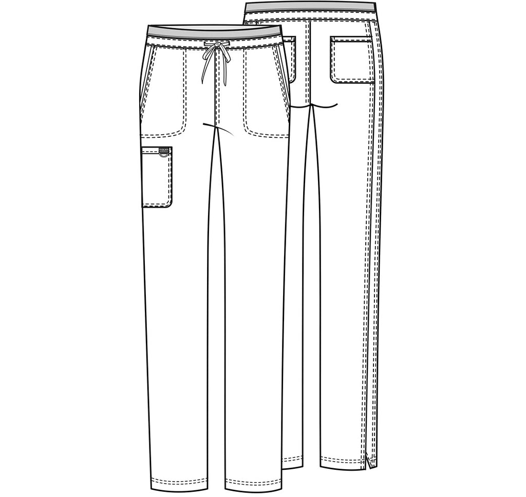 WW105 Cherokee Revolution Mid Rise Tapered Leg Drawstring Pant