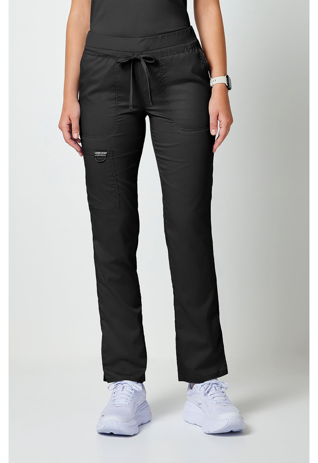 WW105 Cherokee Revolution Mid Rise Tapered Leg Drawstring Pant