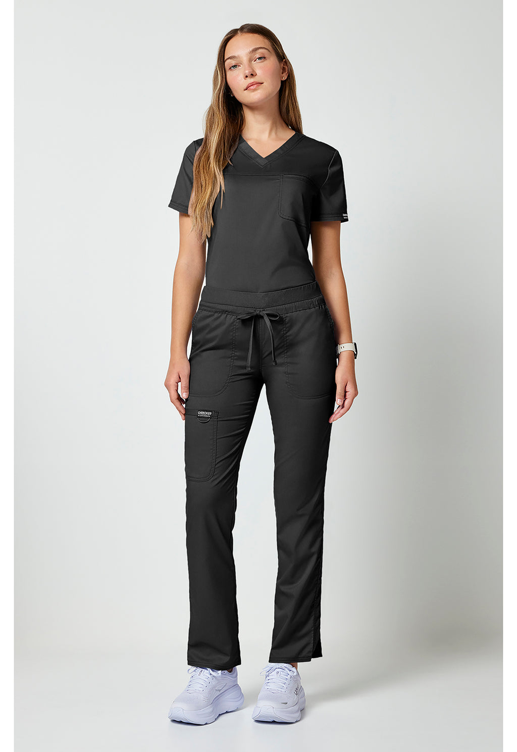WW105 Cherokee Revolution Mid Rise Tapered Leg Drawstring Pant