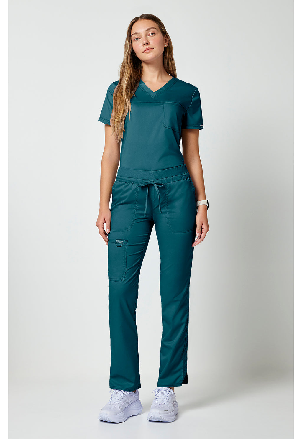 WW105 Cherokee Revolution Mid Rise Tapered Leg Drawstring Pant