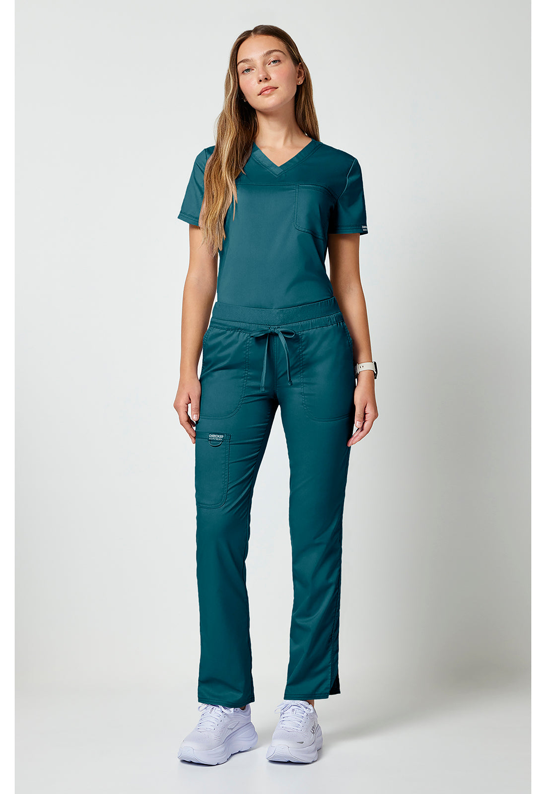 WW105 Cherokee Revolution Mid Rise Tapered Leg Drawstring Pant