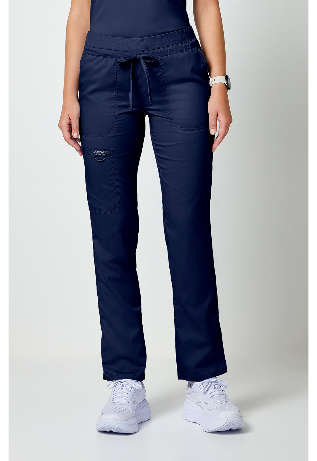 WW105 Cherokee Revolution Mid Rise Tapered Leg Drawstring Pant