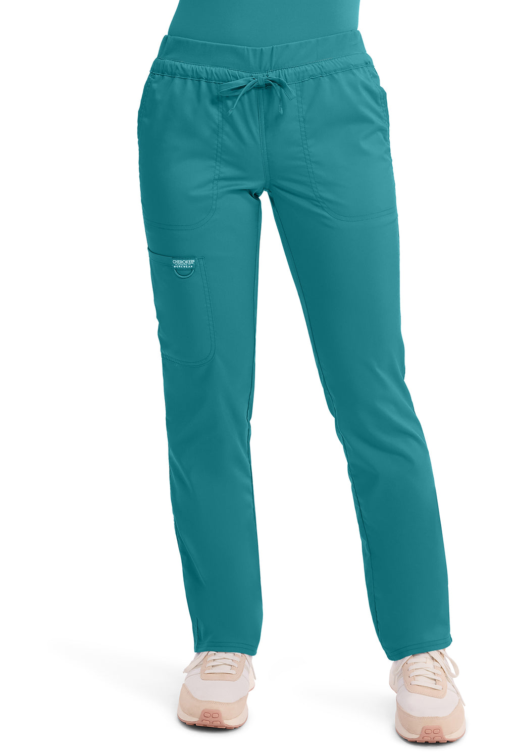 WW105 Cherokee Revolution Mid Rise Tapered Leg Drawstring Pant