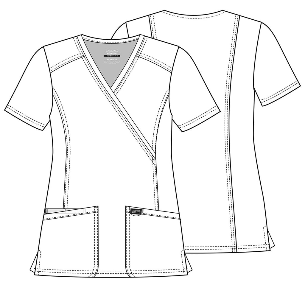 WW610 Cherokee Revolution Mock Wrap Top