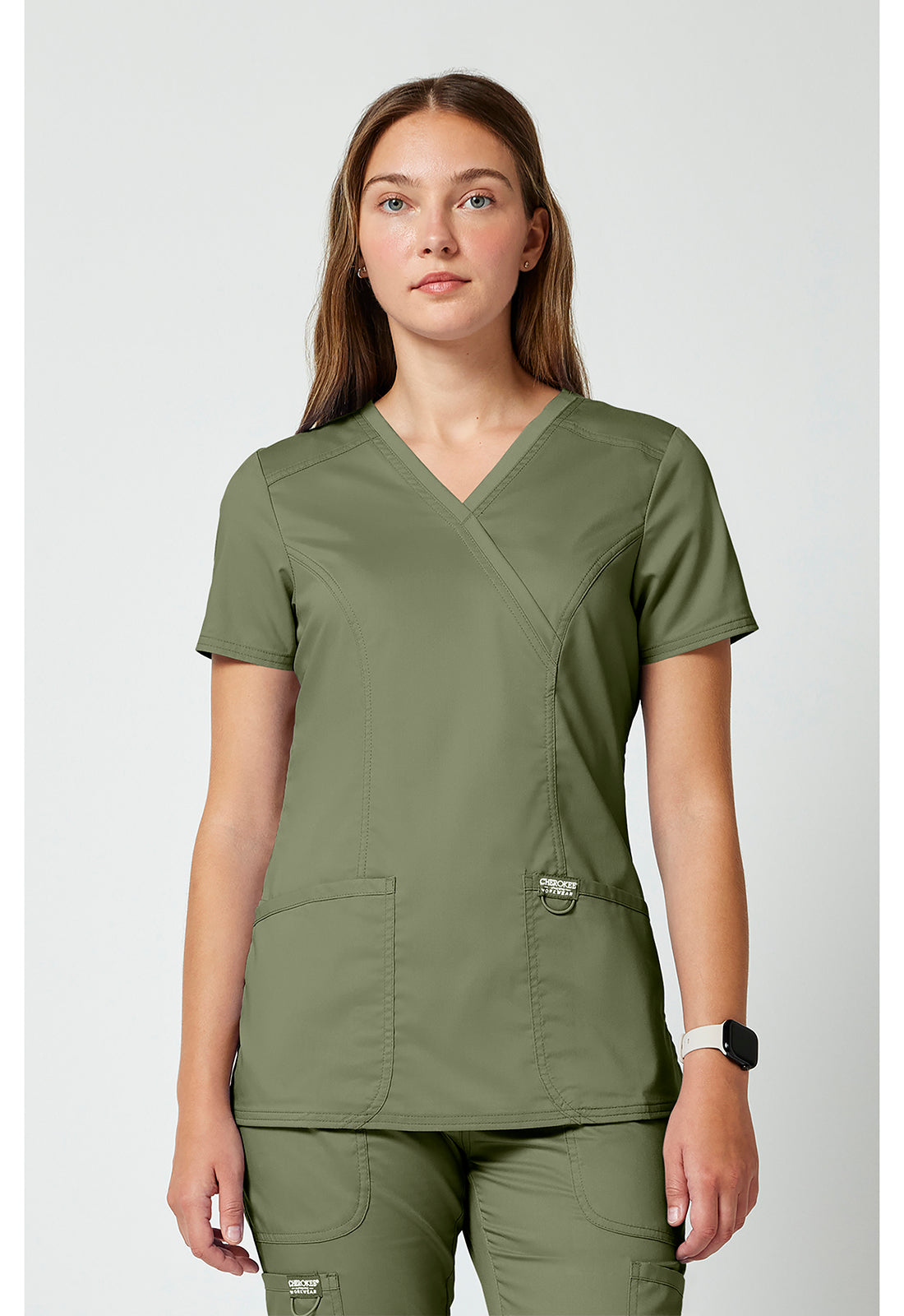 WW610 Cherokee Revolution Mock Wrap Top