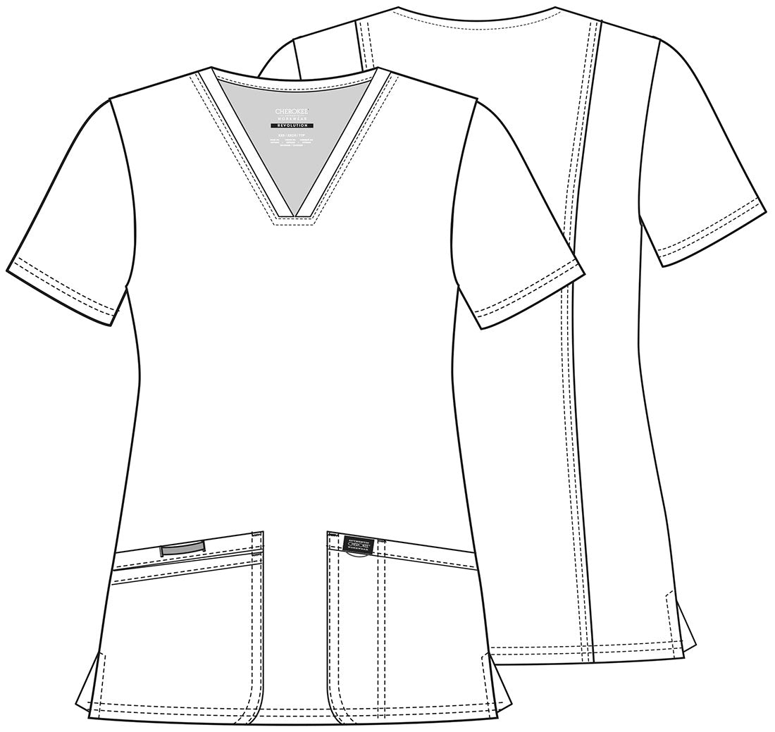 WW620 Cherokee Revolution V-Neck Top