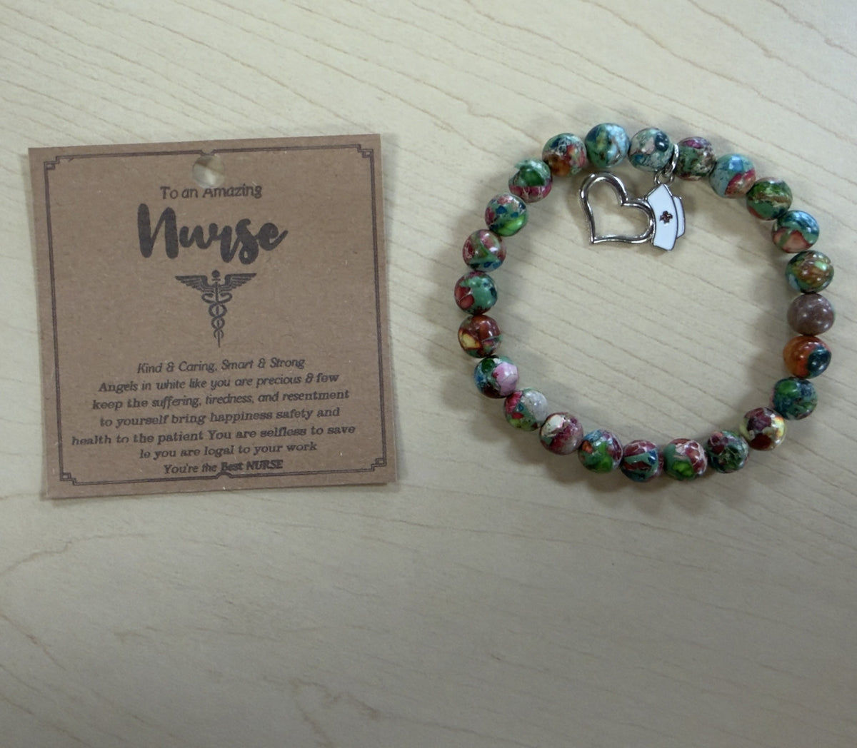 Mixed Natural Stone Beaded Bracelet -Assorted Colors
