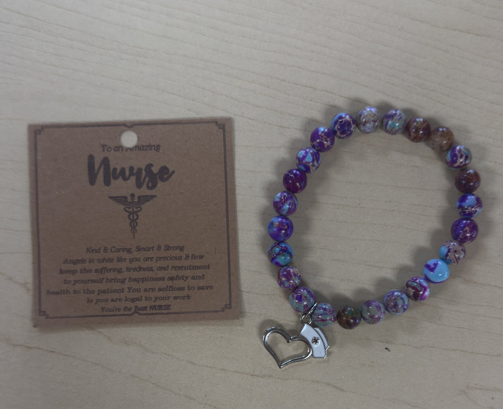 Mixed Natural Stone Beaded Bracelet -Assorted Colors