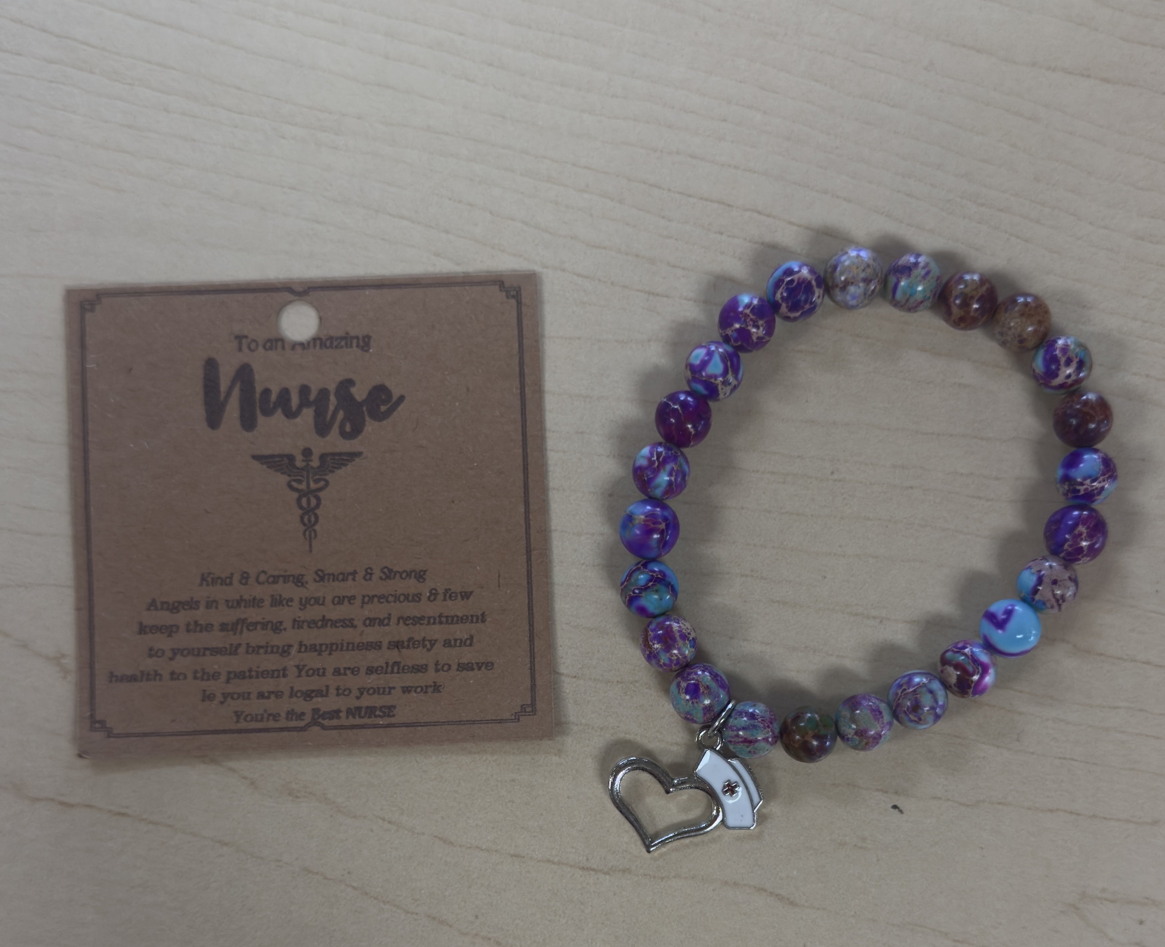 Mixed Natural Stone Beaded Bracelet -Assorted Colors