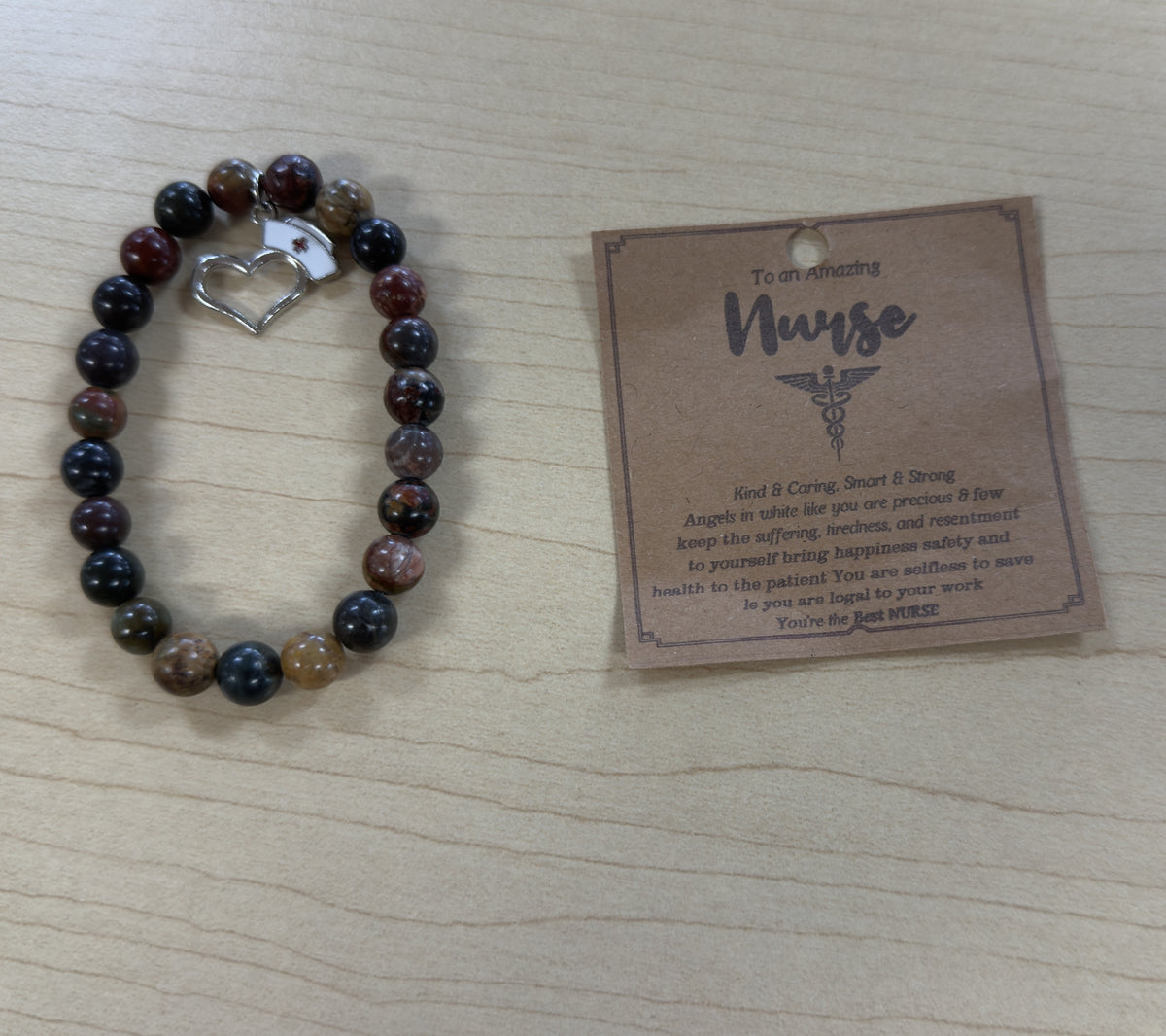 Mixed Natural Stone Beaded Bracelet -Assorted Colors