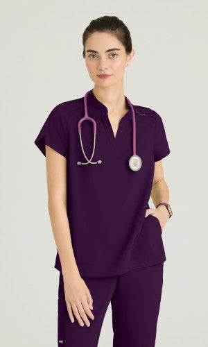 GRST230 Barco Greys Anatomy Banded Collar Top