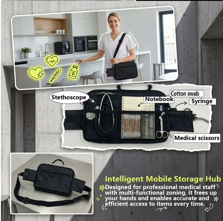 Nurse Fanny Pack/Bag Multi Compartment Organizer w/Belt