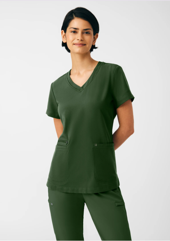 WT127 White Cross CRFT V-neck Top - DC