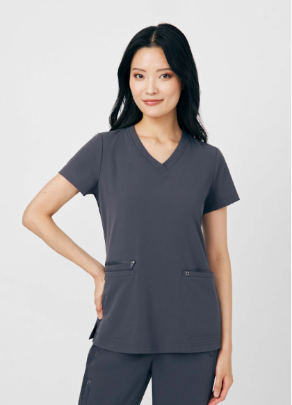 WT127 White Cross CRFT V-neck Top - DC