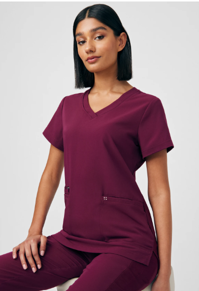 WT127 White Cross CRFT V-neck Top - DC