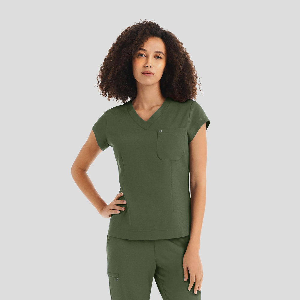 WT128 White Cross CRFT Women's 1 Pocket Top - DC
