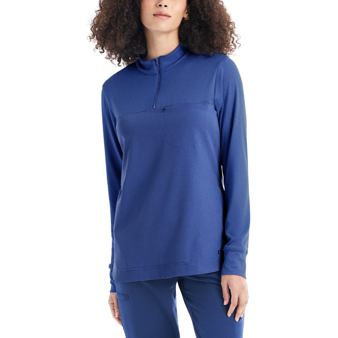 WT133 White Cross CRFT Mixed Media Zip Pullover - DC